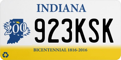 IN license plate 923KSK