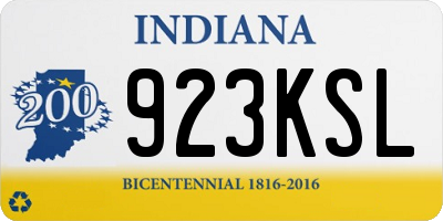 IN license plate 923KSL