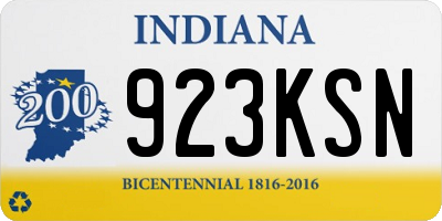 IN license plate 923KSN