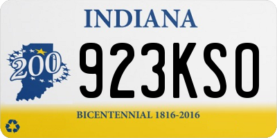 IN license plate 923KSO