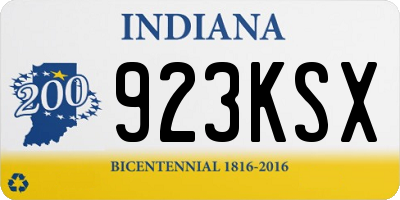 IN license plate 923KSX