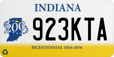 IN license plate 923KTA