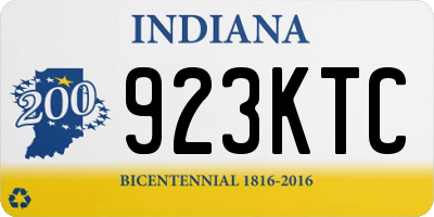 IN license plate 923KTC