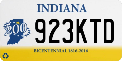 IN license plate 923KTD