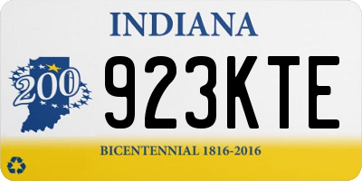 IN license plate 923KTE