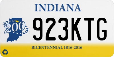 IN license plate 923KTG