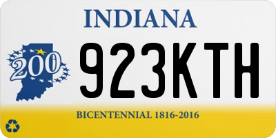 IN license plate 923KTH
