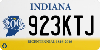 IN license plate 923KTJ