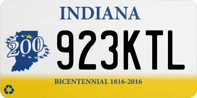 IN license plate 923KTL