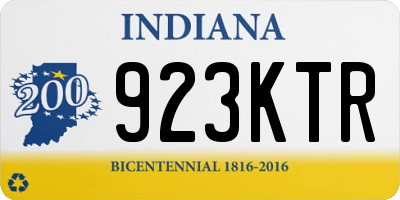 IN license plate 923KTR