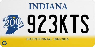 IN license plate 923KTS