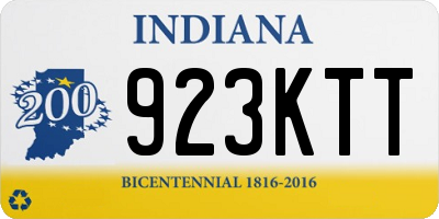 IN license plate 923KTT