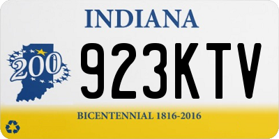 IN license plate 923KTV