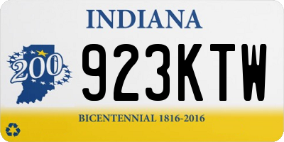 IN license plate 923KTW