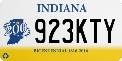 IN license plate 923KTY