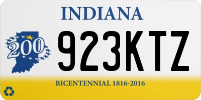 IN license plate 923KTZ