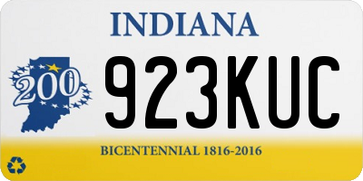 IN license plate 923KUC