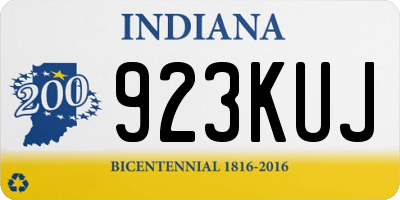 IN license plate 923KUJ