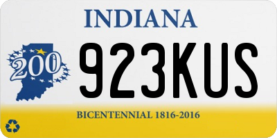 IN license plate 923KUS