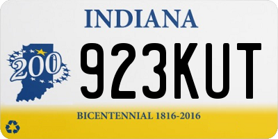 IN license plate 923KUT