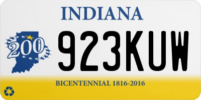 IN license plate 923KUW