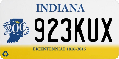 IN license plate 923KUX