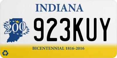 IN license plate 923KUY
