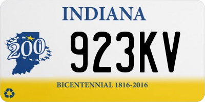 IN license plate 923KV