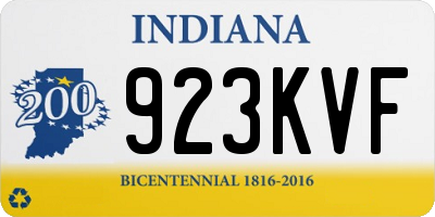 IN license plate 923KVF