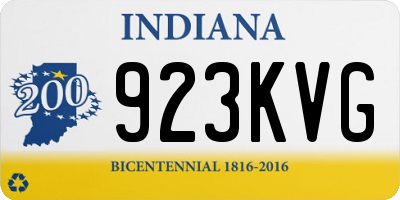 IN license plate 923KVG