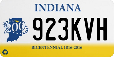 IN license plate 923KVH