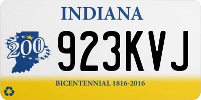 IN license plate 923KVJ