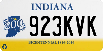 IN license plate 923KVK