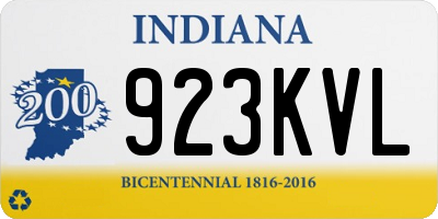 IN license plate 923KVL