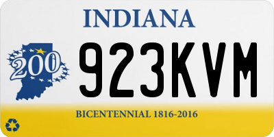 IN license plate 923KVM