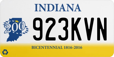 IN license plate 923KVN