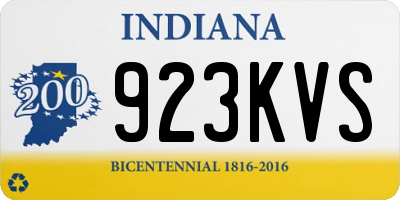 IN license plate 923KVS