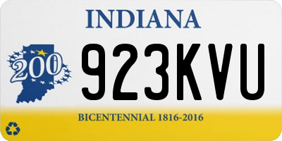IN license plate 923KVU
