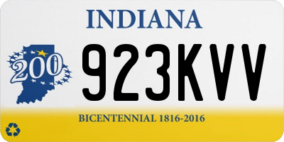 IN license plate 923KVV