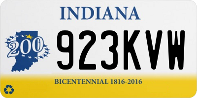 IN license plate 923KVW
