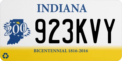IN license plate 923KVY