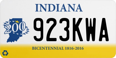 IN license plate 923KWA