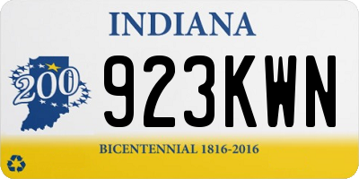 IN license plate 923KWN