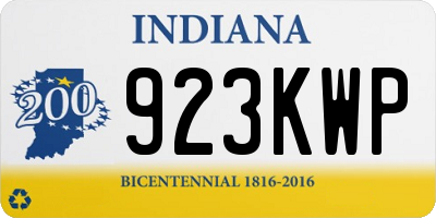 IN license plate 923KWP