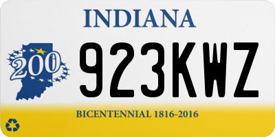 IN license plate 923KWZ