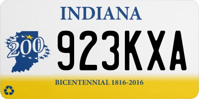 IN license plate 923KXA