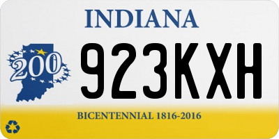 IN license plate 923KXH