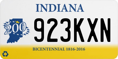 IN license plate 923KXN