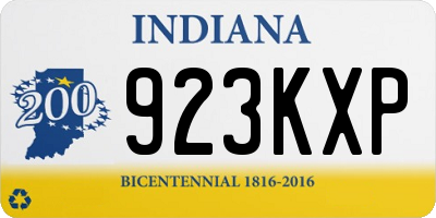 IN license plate 923KXP