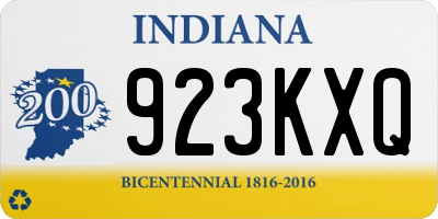 IN license plate 923KXQ